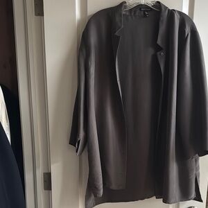 Eileen Fisher 
Gray/brown Button-Up Blouse
Flows so sweetly top